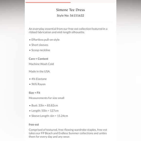 Tshirt Dress-Simone by Free People - Picture 2 of 2